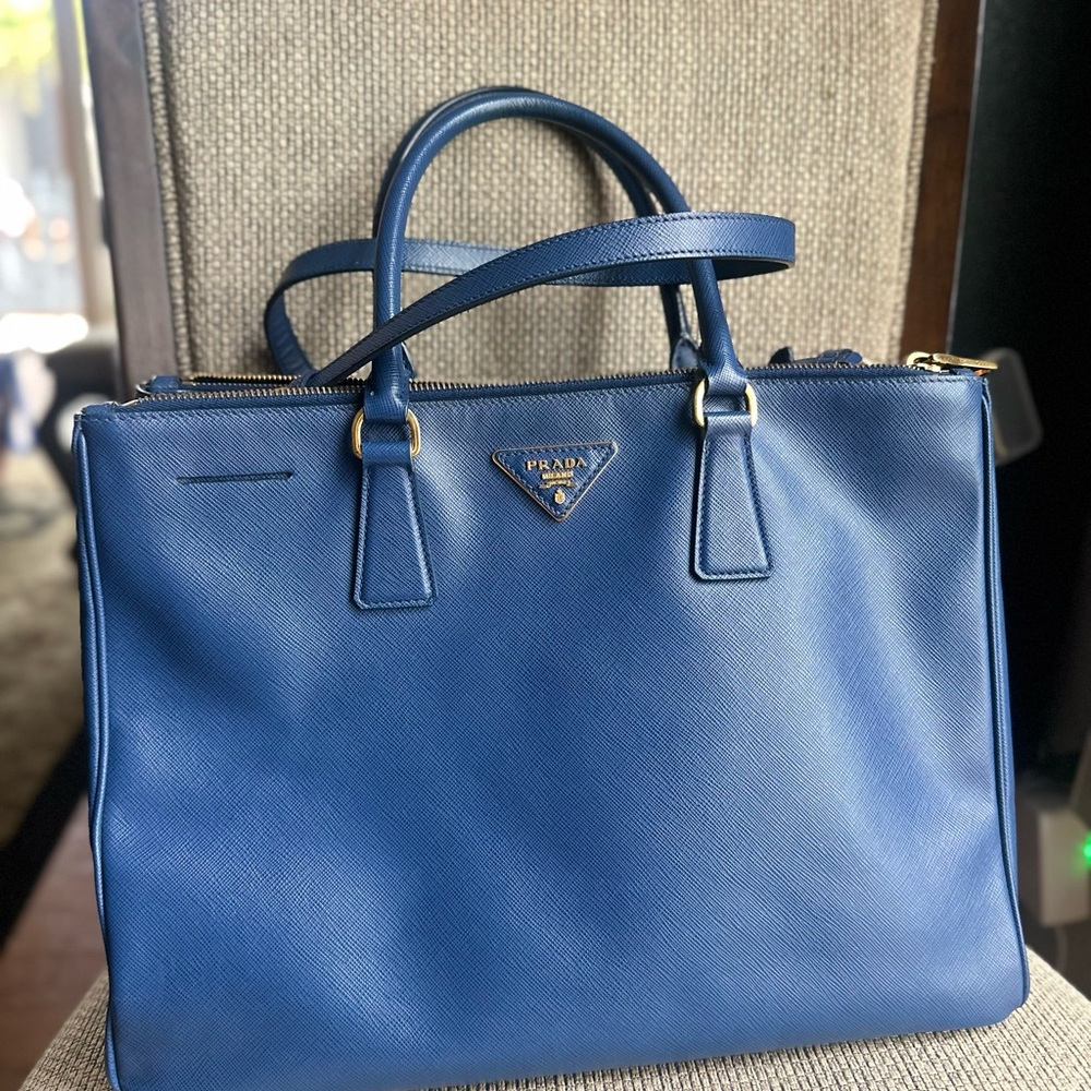 Prada Royal Blue Saffiano Leather Handbag